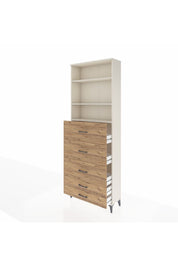 Arges Dolap 3 Raflı 5 Çekmeceli 88x30x243 Aytaşı-Çam