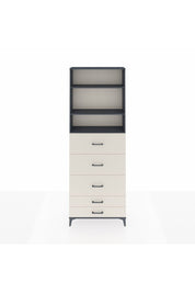 Arges Dolap 3 Raflı 5 Çekmeceli 88x30x243 Antrasit-Aytaşı