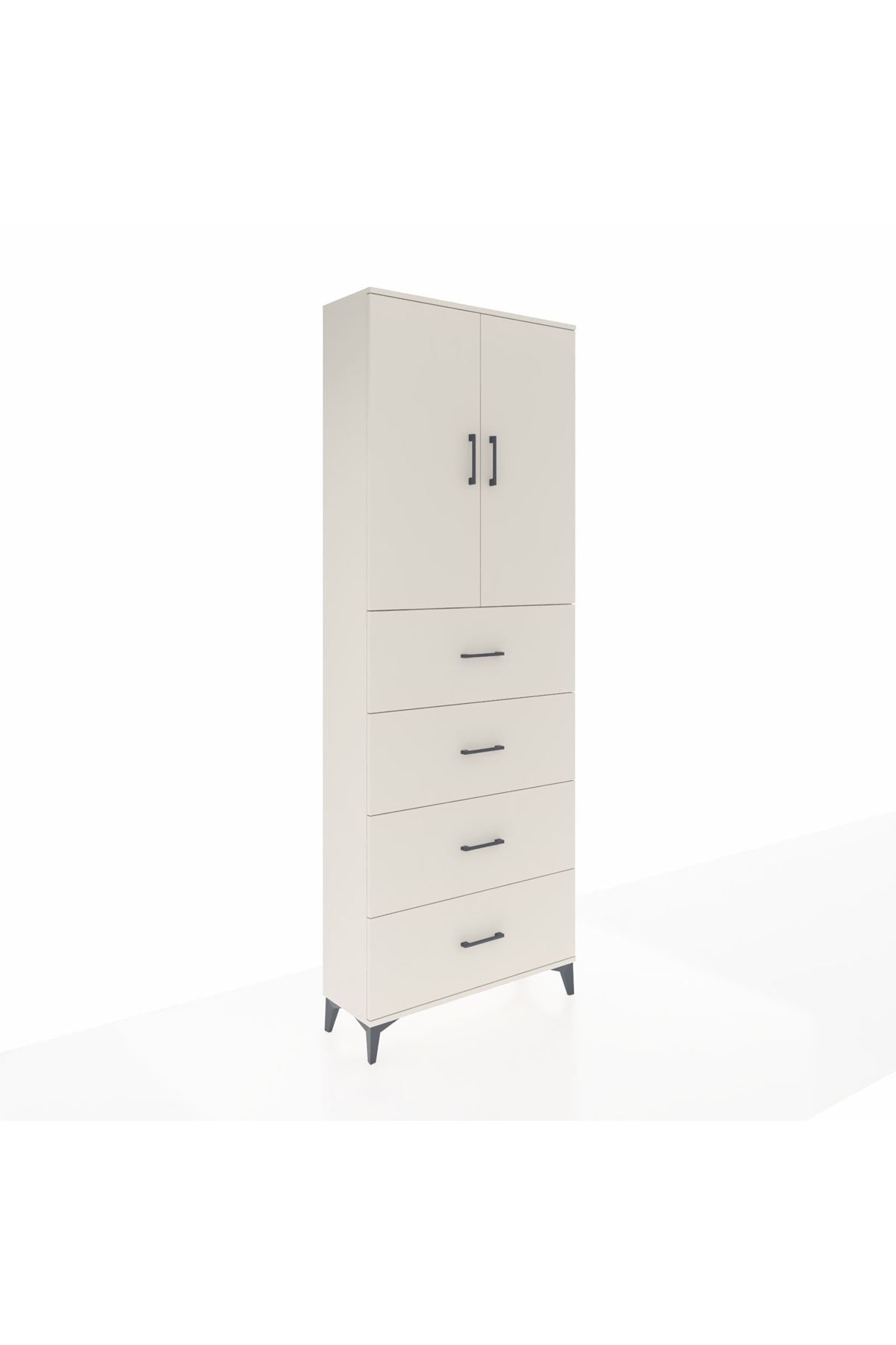 Arges Dolap 3 Raflı 4 Çekmeceli 2 Kapaklı 88x30x243 Aytaşı-Aytaşı