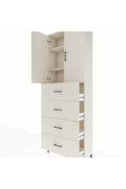 Arges Dolap 3 Raflı 4 Çekmeceli 2 Kapaklı 88x30x243 Aytaşı-Aytaşı