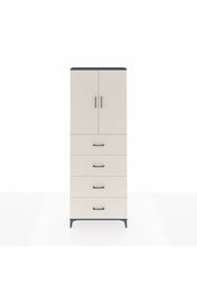 Arges Dolap 3 Raflı 4 Çekmeceli 2 Kapaklı 88x30x243 Antrasit-Aytaşı