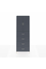 Arges Dolap 3 Raflı 4 Çekmeceli 2 Kapaklı 88x30x243