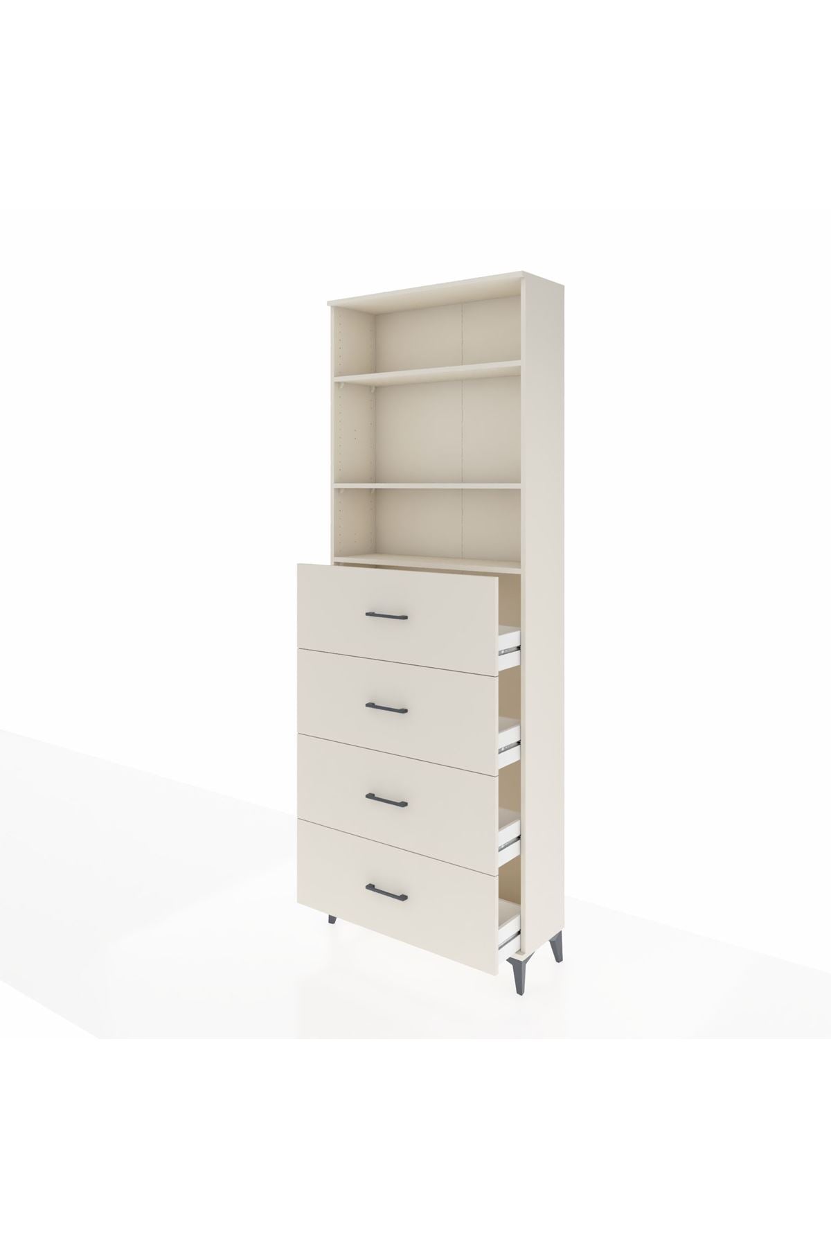 Arges Dolap 3 Raflı 4 Çekmeceli 88x30x243 Aytaşı-Aytaşı