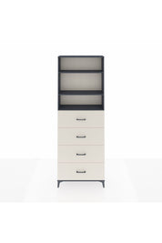 Arges Dolap 3 Raflı 4 Çekmeceli 88x30x243 Antrasit-Aytaşı