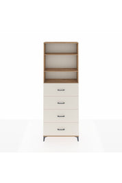 Arges Dolap 3 Raflı 4 Çekmeceli 88x30x243 Çam-Aytaşı