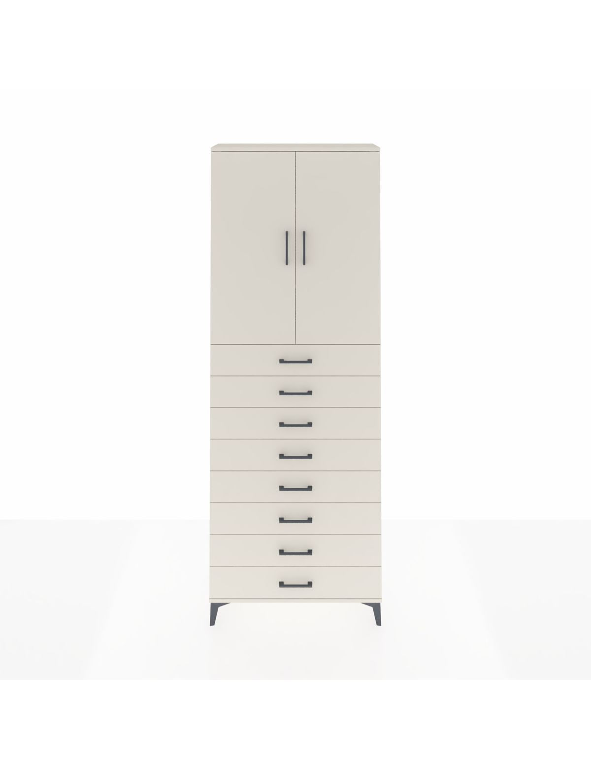 Arges Dolap 3 Raflı 8 Çekmeceli 2 Kapaklı 88x30x243 Aytaşı-Aytaşı