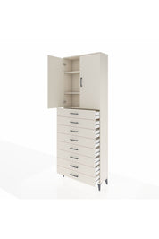 Arges Dolap 3 Raflı 8 Çekmeceli 2 Kapaklı 88x30x243 Aytaşı-Aytaşı