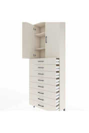 Arges Dolap 3 Raflı 8 Çekmeceli 2 Kapaklı 88x30x243 Aytaşı-Aytaşı