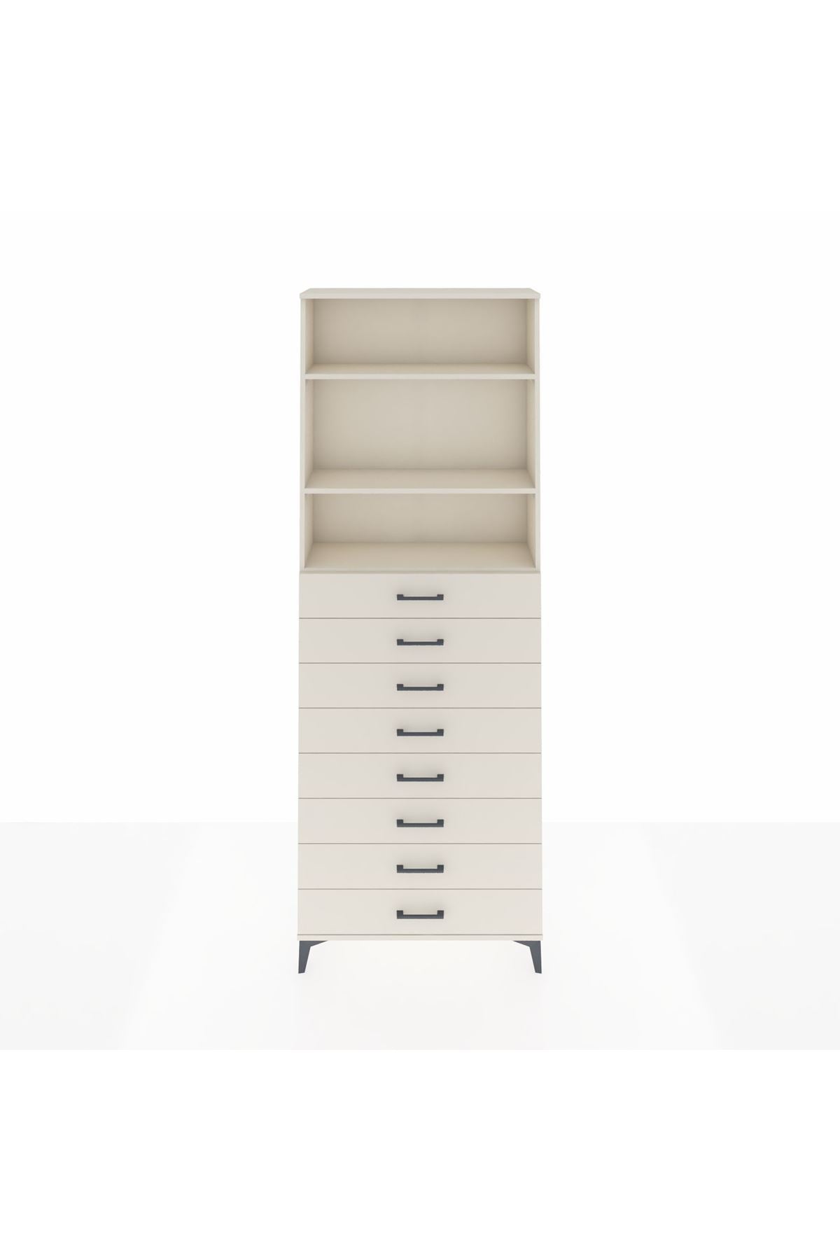 Arges Dolap 3 Raflı 8 Çekmeceli 88x30x243 Aytaşı-Aytaşı