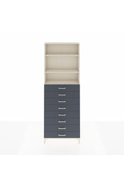 Arges Dolap 3 Raflı 8 Çekmeceli 88x30x243 Aytaşı-Antrasit