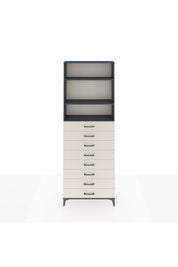 Arges Dolap 3 Raflı 8 Çekmeceli 88x30x243 Antrasit-Aytaşı