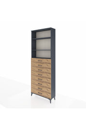 Arges Dolap 3 Raflı 8 Çekmeceli 88x30x243 - S33M210V6A
