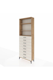 Arges Dolap 3 Raflı 8 Çekmeceli 88x30x243 - S33M210V7A