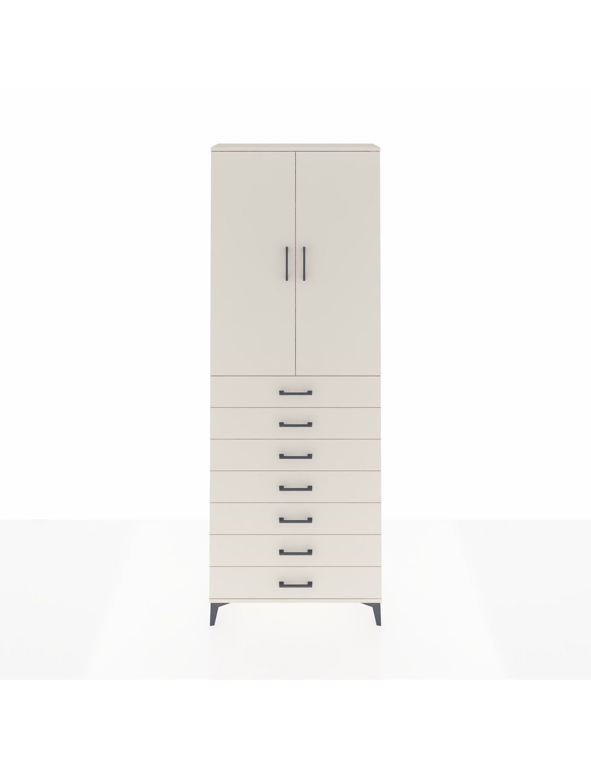 Arges Dolap 3 Raflı 7 Çekmeceli 2 Kapaklı 88x30x243 Aytaşı-Aytaşı