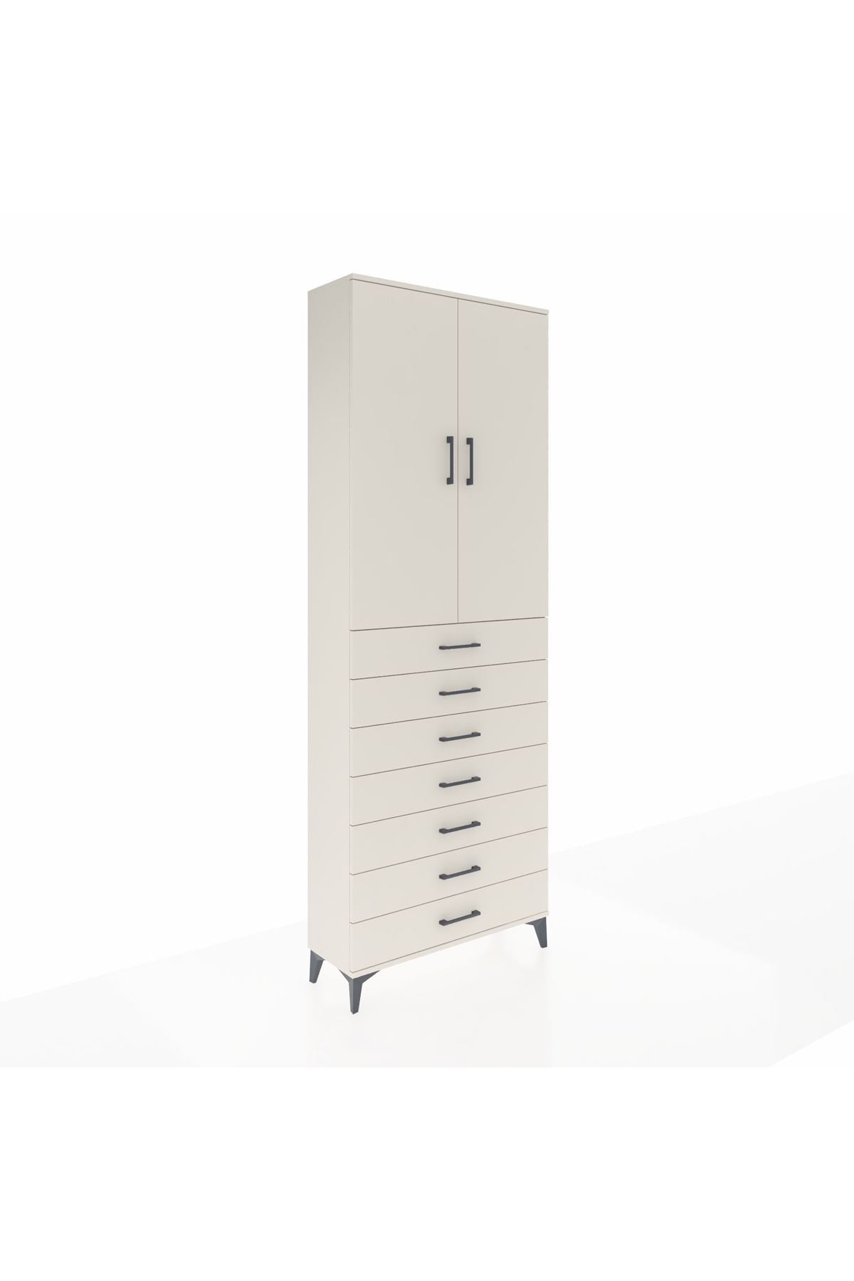 Arges Dolap 3 Raflı 7 Çekmeceli 2 Kapaklı 88x30x243 Aytaşı-Aytaşı