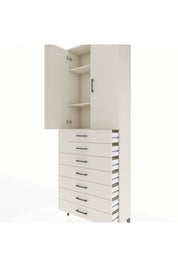 Arges Dolap 3 Raflı 7 Çekmeceli 2 Kapaklı 88x30x243 Aytaşı-Aytaşı