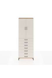 Arges Dolap 3 Raflı 7 Çekmeceli 2 Kapaklı 88x30x243 Çam-Aytaşı