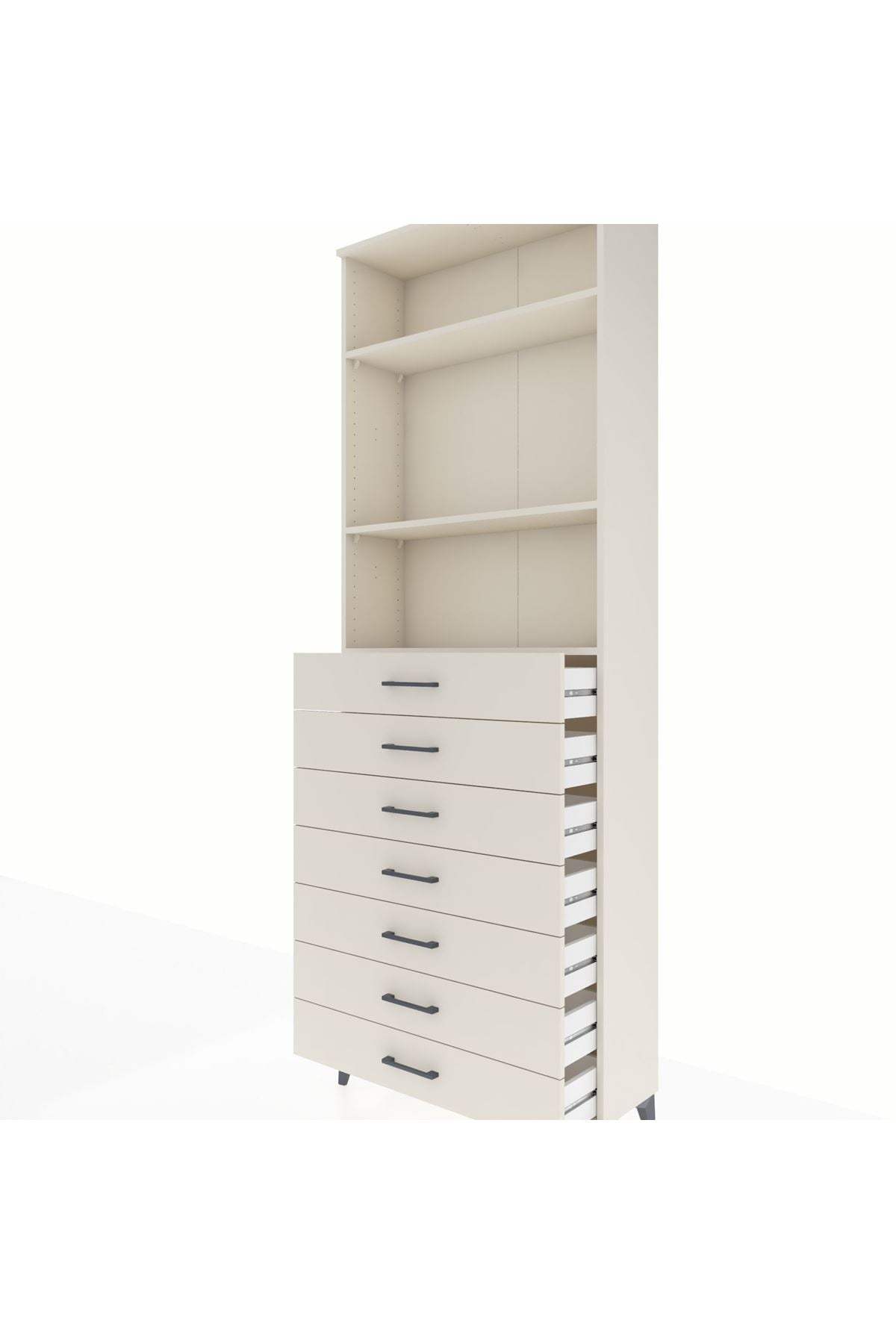 Arges Dolap 3 Raflı 7 Çekmeceli 88x30x243 Aytaşı-Aytaşı