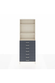 Arges Dolap 3 Raflı 7 Çekmeceli 88x30x243 Aytaşı-Antrasit