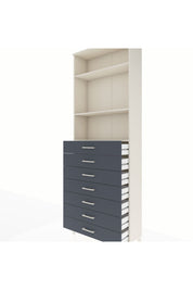 Arges Dolap 3 Raflı 7 Çekmeceli 88x30x243 Aytaşı-Antrasit