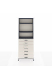 Arges Dolap 3 Raflı 7 Çekmeceli 88x30x243 Antrasit-Aytaşı