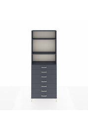 Arges Dolap 3 Raflı 7 Çekmeceli 88x30x243 Antrasit-Antrasit