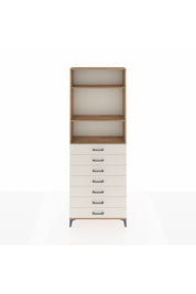 Arges Dolap 3 Raflı 7 Çekmeceli 88x30x243 Çam-Aytaşı