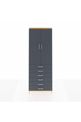 Arges Dolap 3 Raflı 6 Çekmeceli 2 Kapaklı 88x30x243