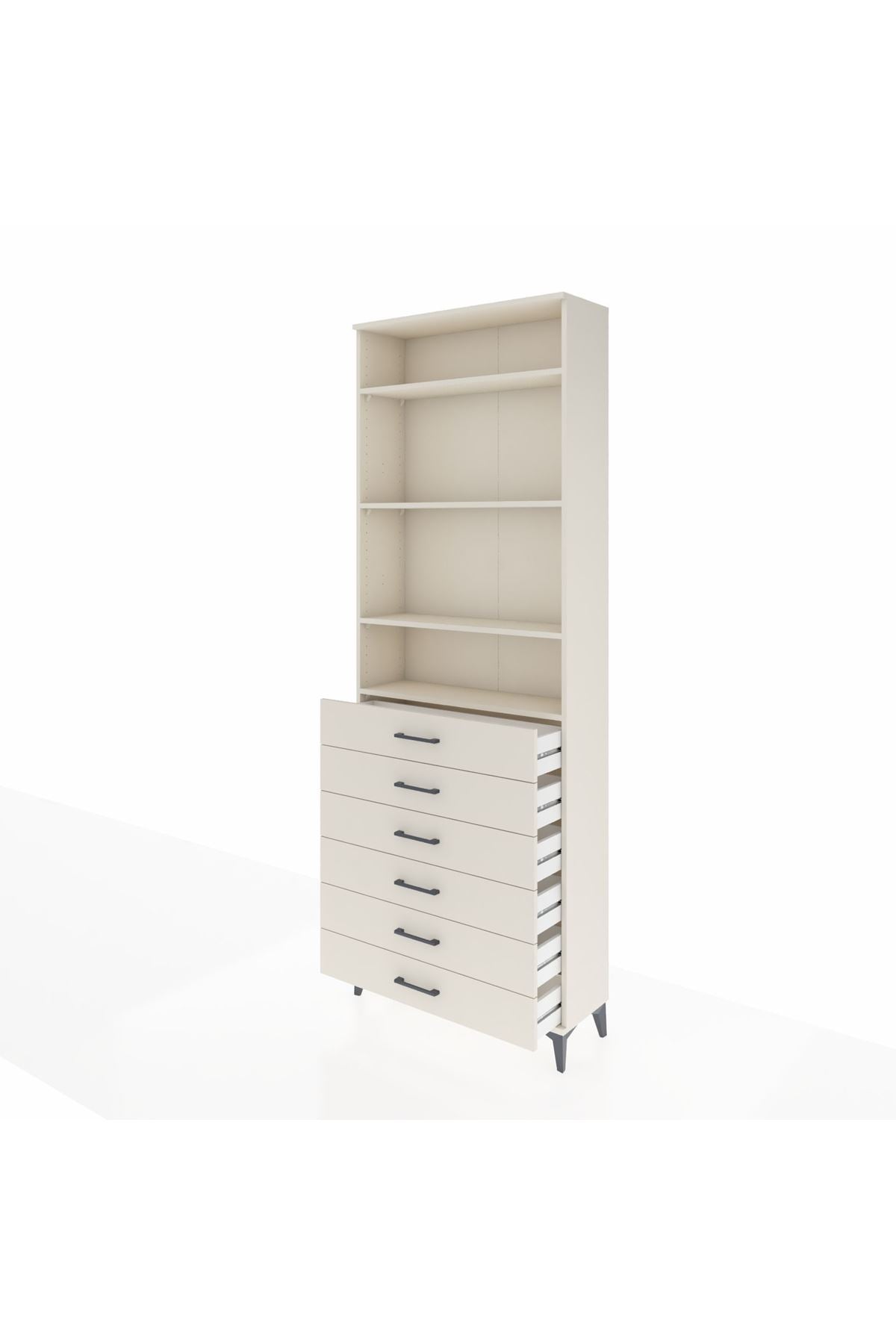 Arges Dolap 4 Raflı 6 Çekmeceli 88x30x243 Aytaşı-Aytaşı