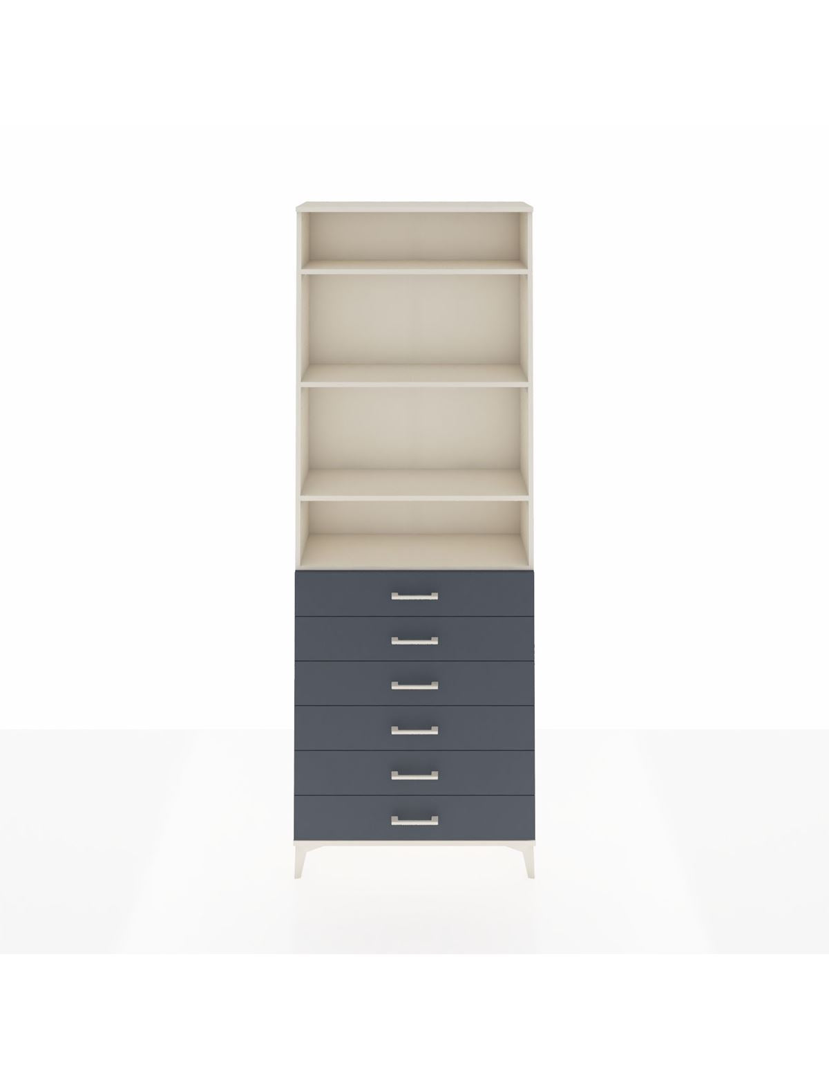 Arges Dolap 4 Raflı 6 Çekmeceli 88x30x243 Aytaşı-Antrasit