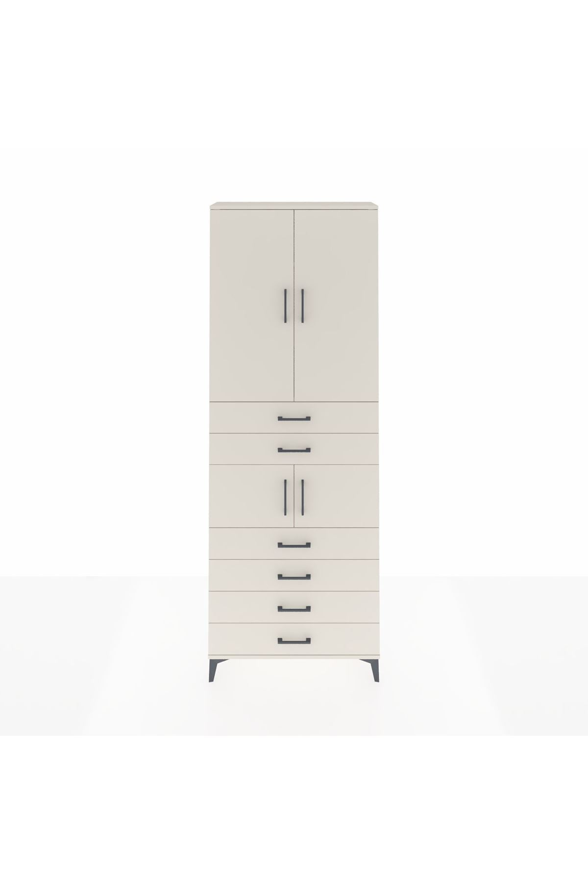 Arges Dolap 4 Raflı 6 Çekmeceli 4 Kapaklı 88x30x243 Aytaşı-Aytaşı