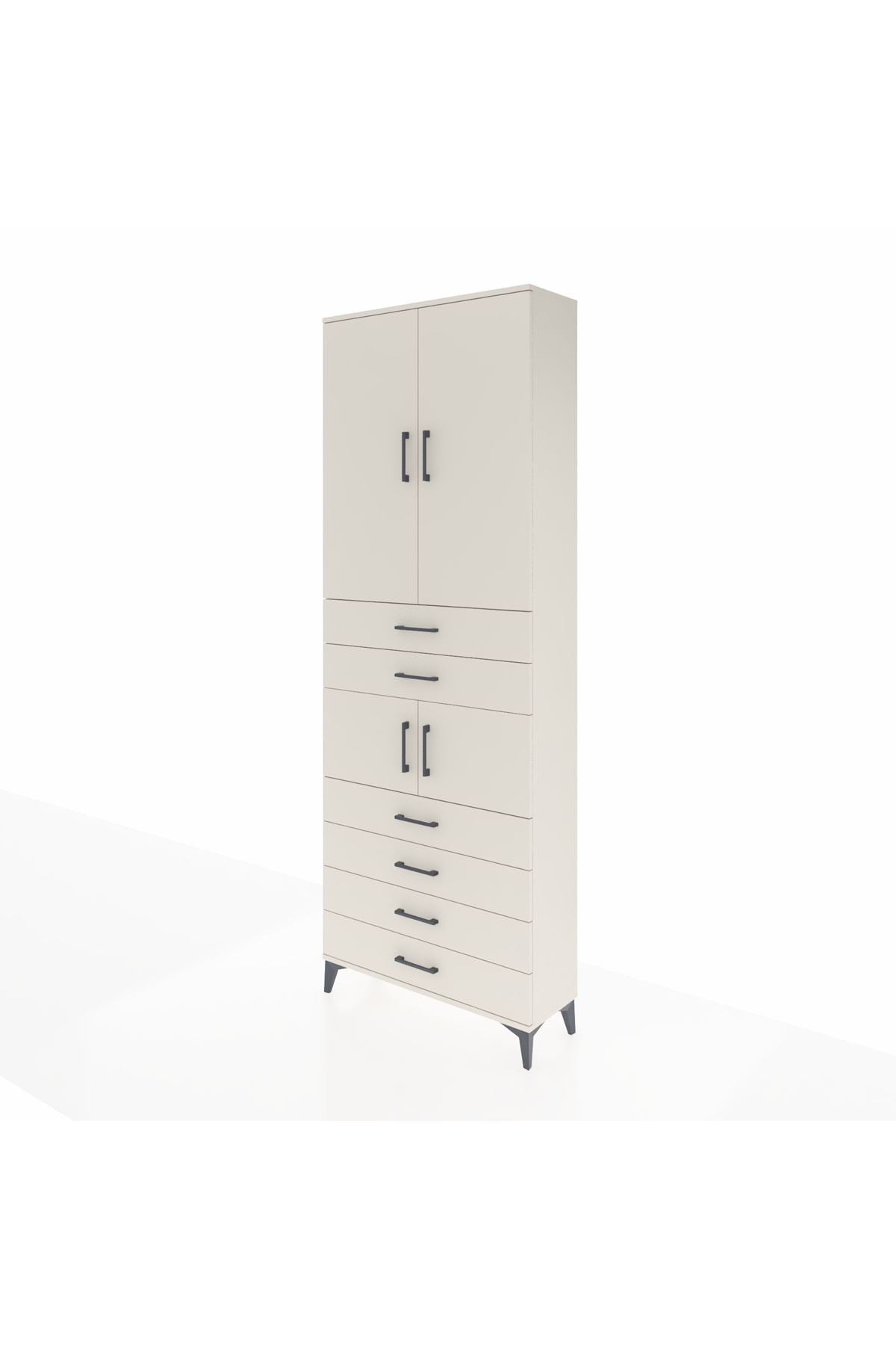 Arges Dolap 4 Raflı 6 Çekmeceli 4 Kapaklı 88x30x243 Aytaşı-Aytaşı