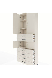 Arges Dolap 4 Raflı 6 Çekmeceli 4 Kapaklı 88x30x243 Aytaşı-Aytaşı