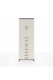 Arges Dolap 4 Raflı 6 Çekmeceli 4 Kapaklı 88x30x243 Antrasit-Aytaşı