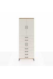 Arges Dolap 4 Raflı 6 Çekmeceli 4 Kapaklı 88x30x243 Çam-Aytaşı