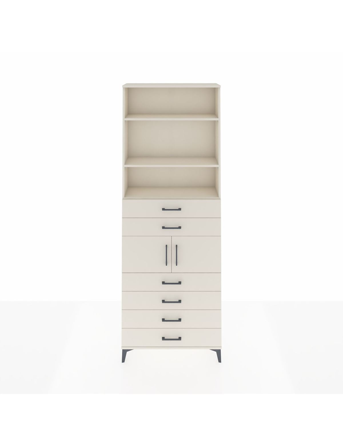 Arges Dolap 4 Raflı 6 Çekmeceli 2 Kapaklı 88x30x243 Aytaşı-Aytaşı