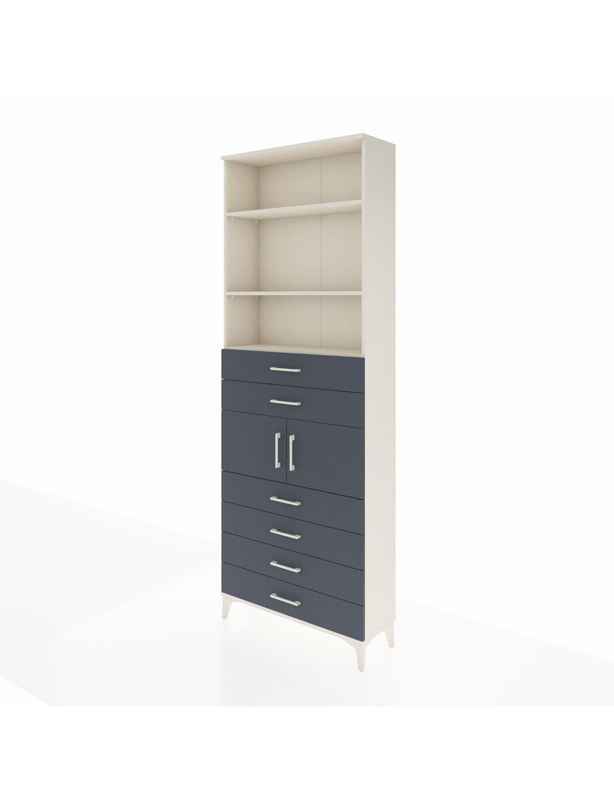 Arges Dolap 4 Raflı 6 Çekmeceli 2 Kapaklı 88x30x243 - S33M216V2A