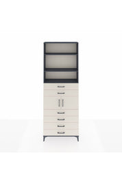 Arges Dolap 4 Raflı 6 Çekmeceli 2 Kapaklı 88x30x243 Antrasit-Aytaşı