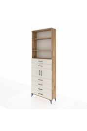 Arges Dolap 4 Raflı 6 Çekmeceli 2 Kapaklı 88x30x243 Çam-Aytaşı