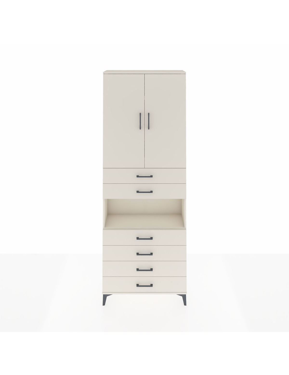 Arges Dolap 4 Raflı 6 Çekmeceli 2 Kapaklı 88x30x243 Aytaşı-Aytaşı