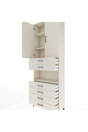 Arges Dolap 4 Raflı 6 Çekmeceli 2 Kapaklı 88x30x243 Aytaşı-Aytaşı