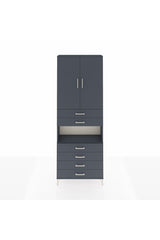 Arges Dolap 4 Raflı 6 Çekmeceli 2 Kapaklı 88x30x243