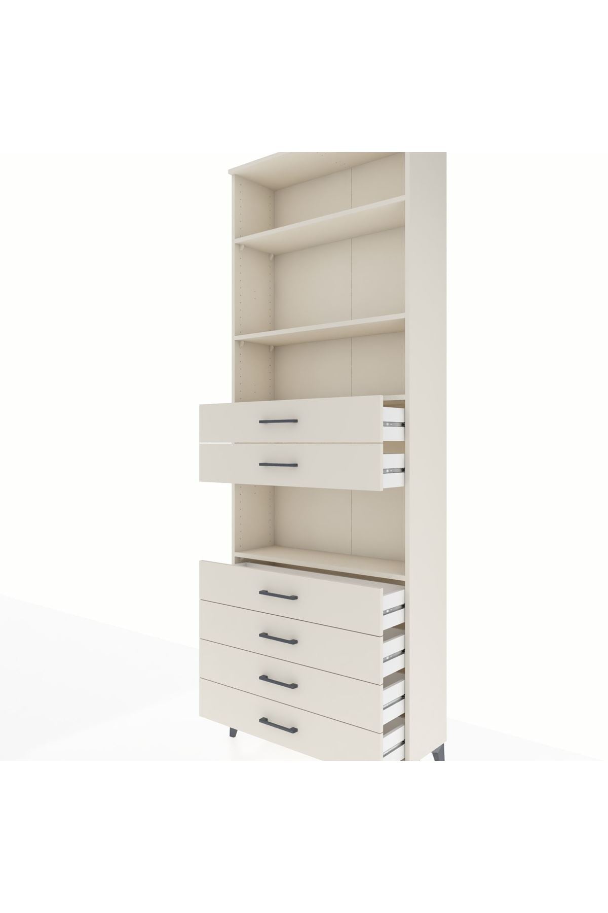 Arges Dolap 4 Raflı 6 Çekmeceli 88x30x243 Aytaşı-Aytaşı