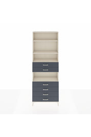 Arges Dolap 4 Raflı 6 Çekmeceli 88x30x243 Aytaşı-Antrasit