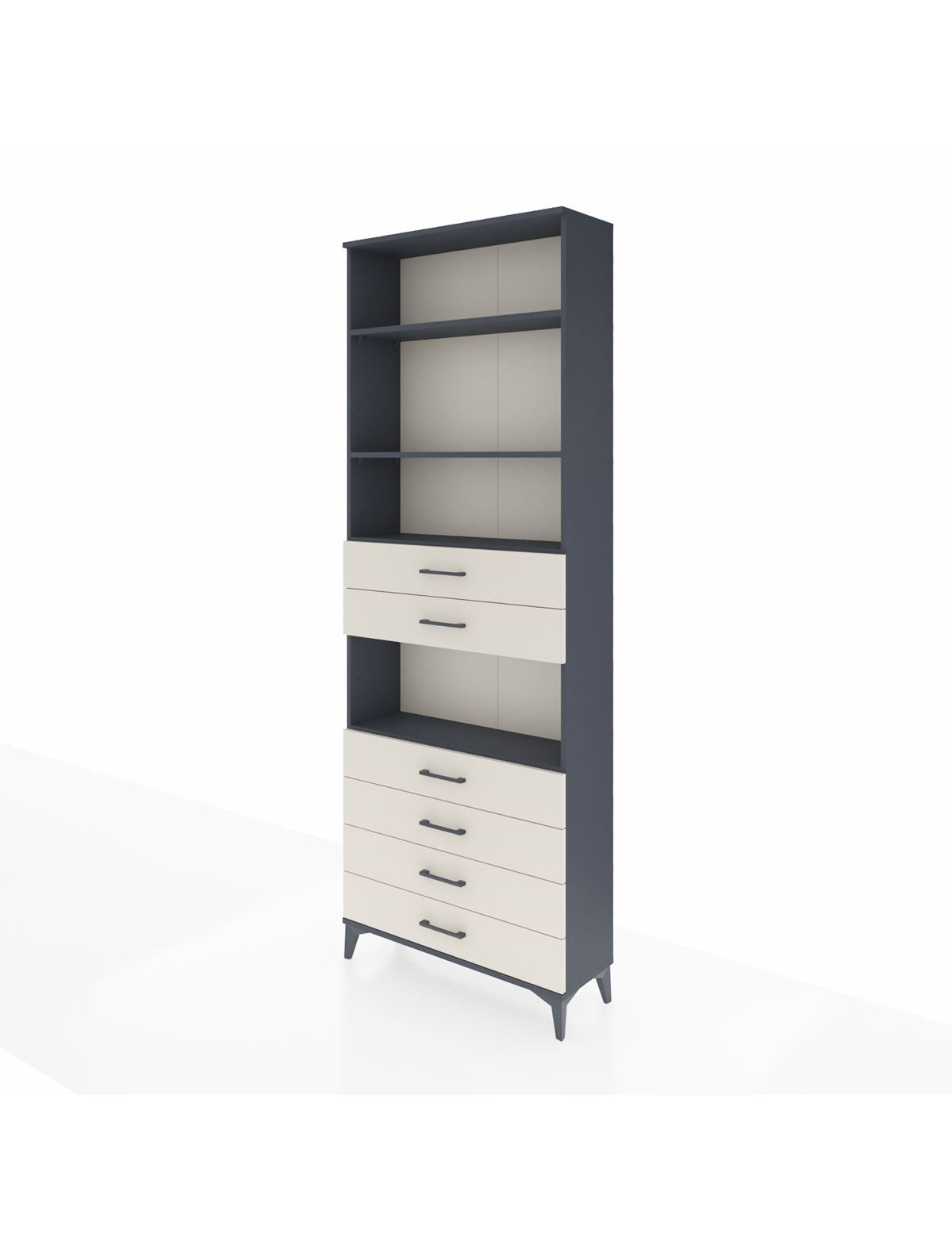 Arges Dolap 4 Raflı 6 Çekmeceli 88x30x243 - S33M218V4A