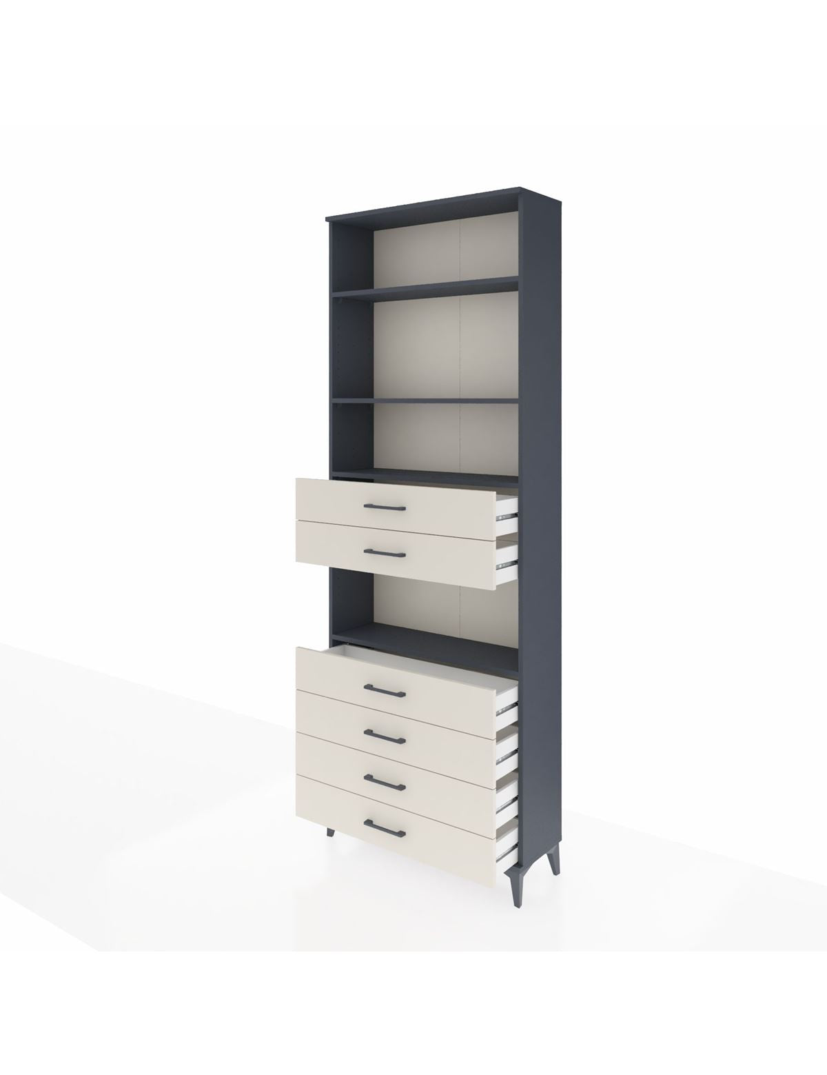 Arges Dolap 4 Raflı 6 Çekmeceli 88x30x243 - S33M218V4A