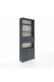 Arges Dolap 4 Raflı 6 Çekmeceli 88x30x243 Antrasit-Antrasit