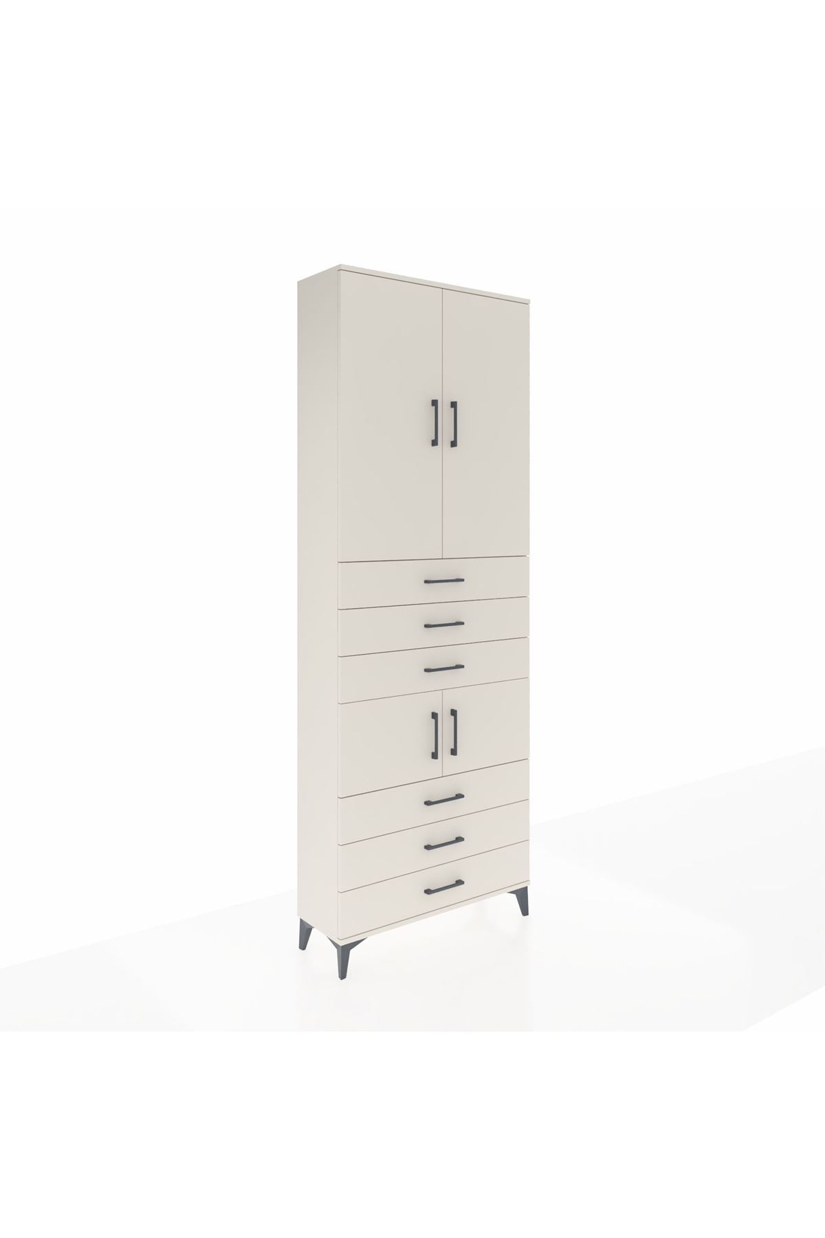 Arges Dolap 4 Raflı 6 Çekmeceli 4 Kapaklı 88x30x243 Aytaşı-Aytaşı