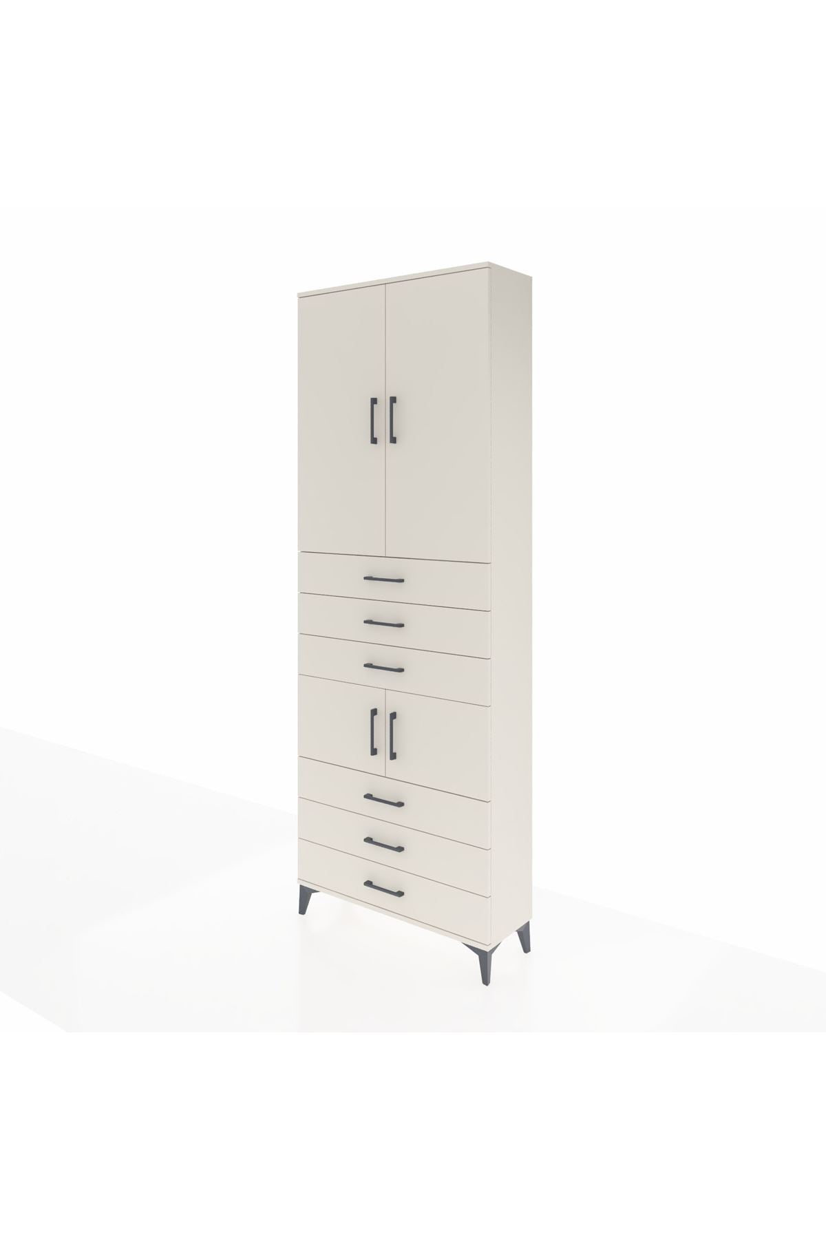 Arges Dolap 4 Raflı 6 Çekmeceli 4 Kapaklı 88x30x243 Aytaşı-Aytaşı