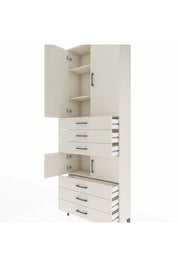 Arges Dolap 4 Raflı 6 Çekmeceli 4 Kapaklı 88x30x243 Aytaşı-Aytaşı